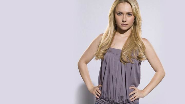 Hayden Panettiere In Grey Top N Blue Jeans Modeling Pose Photoshoot